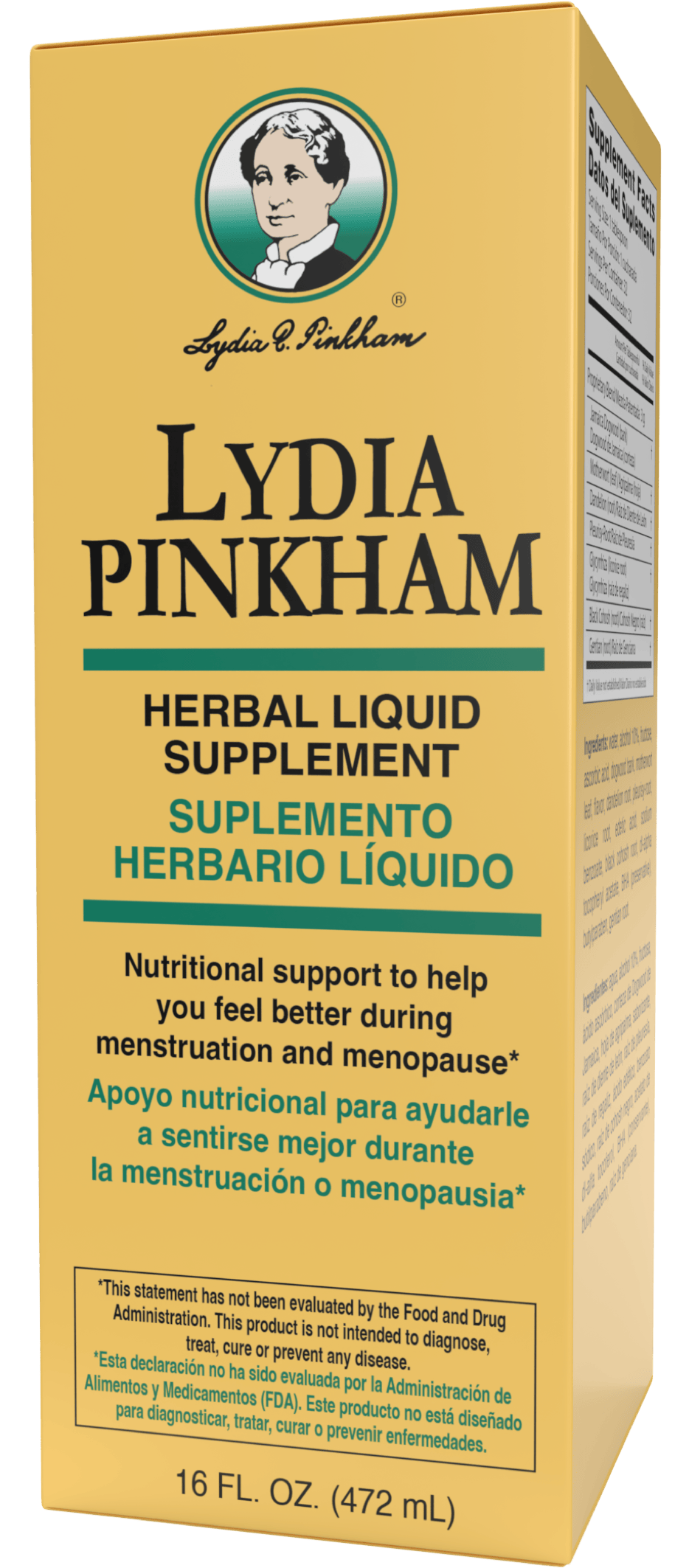 Lydia Pinkham Liquid Compound 16oz. product packaging